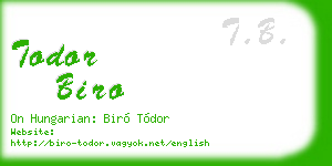 todor biro business card